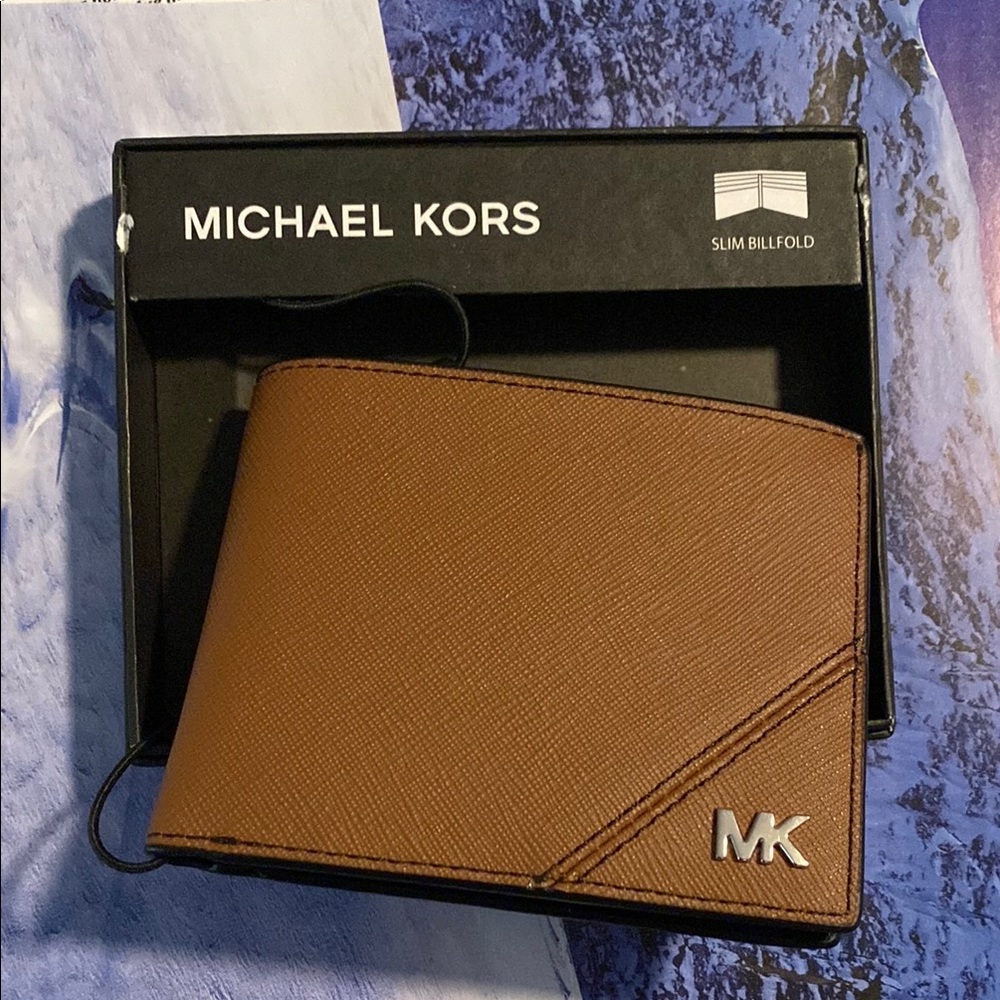 Michael Kors Jet Set Brown Slim Billfold Wallet